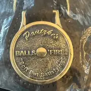 Pautzke's Balls O' Fire Keychain Key Chain Fob Leather Metal