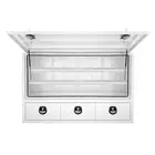 190 x 60 x 120cm Aluminium White 3 Drawer 3/4 Half Side Truck Tool Box HIGH Side