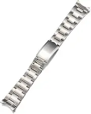 [Semdu] 316L Stainless Steel 20MM Curved End O-yster Watch Band Bracelet Strap,Brushed stainelss steel 20mm watch bracelet, silver, 20mm, Bracelet