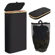 Large Laundry Basket with Lid Foldable Washing Clothes Collapsible Hamper Basket