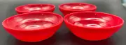 Tupperware Toys Mini Cereal Bowl Set of 4 maroon NEW