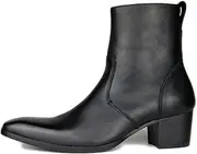 [OSSTONE] Chelsea Boots for Men High Heels Men's Dress Shoes Zip Boots OS-JY002-DE