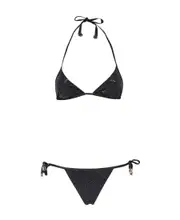 foiled triangle bikini FR38,FR40 Black