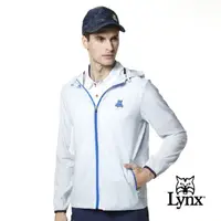 在飛比找momo購物網優惠-【Lynx Golf】男款素面山貓織標輕量網狀透氣可拆式連帽