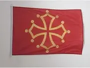 Midi-Pyrénées - Occitania Nautical Flag 18'' x 12'' - French Region of Midi-Pyrénées - Occitanie Flags 30 x 45 cm - Banner 12x18 in for Boat - AZ FLAG