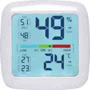 Jumbo Screen Wall or Desk Mount Thermometer Hygrometer Monitor Touch illumination