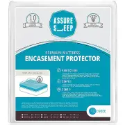Waterproof Zippered Mattress Encasement Cover 6 Sided Protector Bed Bug Proof