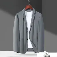 在飛比找Yahoo!奇摩拍賣優惠-絲西服外套大碼休閒西裝男 單層外套薄款防晒服 輕便小西裝長袖