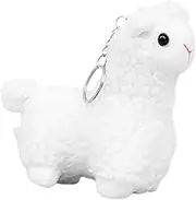 ABOOFAN Adorable Alpaca Plush Keychain Cute Stuffed Animal Pendant Unique Cartoon Design for Bags Versatile Decorative Accessory present for Holidays and