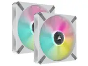 Corsair iCUE ML140 RGB ELITE 140mm Fan - White (2-Pack with Lighting Node)
