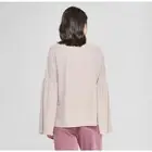 NWT Xhilaration Mauve Waffle Knit Long Bell Sleeve Top Women's Size XS