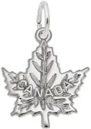 Sterling Silver Canada Maple Leaf Charm by Rembrandt