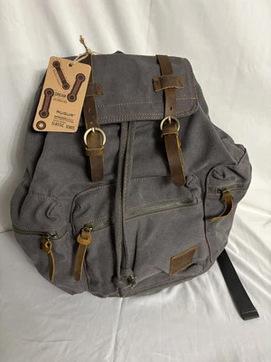 Augar Jan Backpack - Grey/Blue - 100% Cotton - NEW
