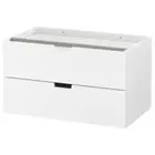 IKEA Nordli modular 2 drawer white chest 31 1/2” W x 18 1/2” D x 17 3/4” H