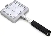 Sugiyama Metal KS-2936 Waffle Maker, Compatible with Induction and Gas Fires, Outdoor, Fluorine Processed, Made in Japan, Approx. 5.5 x 13.4 inches (14 x 34 cm)