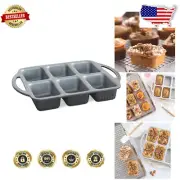 Compact 6-Cavity Mini Loaf Pan with Nonstick Coating - Perfect for Large Batches