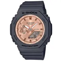 在飛比找ETMall東森購物網優惠-CASIO G-SHOCK 八角形錶殼 粉紅金雙顯腕錶 GM