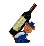 Animal Wine Bottle Holder Pig Figurine Perfect Gift for Wine Lovers