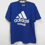 Adidas The Go-To Tee Blue Cities & Plain 3 Striped Logo Graphic T-Shirt adults