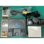 二手現貨 PCE PC-ENGINE 主機 CORE GRAFX 原廠手把 副廠全新變壓器全新AV線 附遊戲 功能正常