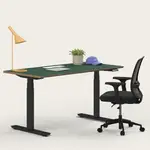 Recess Ergo Bundle | Ergonomic Chair Desk | Home Office Furniture Packages, Night / Large - 150W x 75D (cm) / Forest/Black