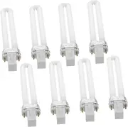 Generic 8pcs Nail Machine Kits Gel Nail Polish Curing Light Handheld Nail Kit Sun LED Nail for Gel Nail Prep Dehydrator Builder Gel Mini Bulb Manicure Glass White