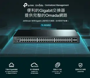 TP-Link TL-SG3452 L2 48埠 管理型交換器 Gigabit 網路交換器 交換器