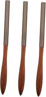 minkissy Professional Nail Brushes 3pcs Nail Paint Brush Set Flat Head for Easy Application Comfortable Wooden Handle