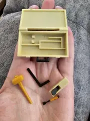 Carpentry Tool Set Miniature Collection Tan Case w Mini Tools Gachapon