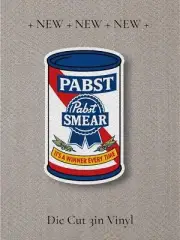Pabst Smear Sticker – Funny Pabst Blue Ribbon Parody Decal, Adult Humor Vinyl St