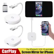 Screen Mirroring CarPlay Adapter for iPhone Plug&Play Wireless Dongle Box Cable