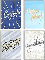 Hallmark Graduation Cards or Congratulations Cards Assortment, Bravo (Boxed Set of 12 Cards and Envelopes)