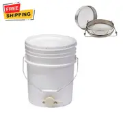 10 LTR Honey Harvesting Bucket With Honey Gate, + Stainless Steel Double layer Honey Sieve