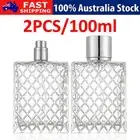 100ml Refillable Perfume Atomizer Empty Flat Glass Spray Bottle Containers Clear