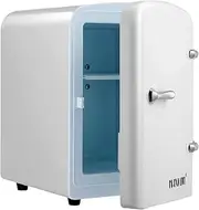 Maxkon 4L Mini Fridge for Home Travel, 12V Portable Small Personal Car Refrigerator Cooler Warmer for Food Drink Skincare Cosmetics, White