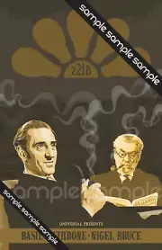 Sherlock Holmes & Watson Fan Art 11 X 17" Poster | Basil Rathbone & Nigel Bruce