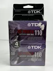 TDK CD Power 110 High Bias Cassette Tapes 4 Pack Brand New