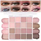 16Color Matte Shimmer Eyeshadow Palette,Natural Nude Brown RoseGold Coffee Pink