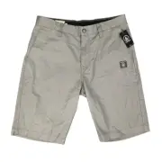 Volcom Shorts Mens 30 Gray Vmonty Chino Corpo Class Modern Fit Flat Front Casual