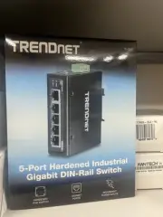 TRENDnet 5-Port Hardened Industrial Gigabit PoE+ DIN-Rail Switch, 120W Power ...