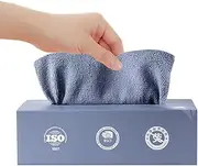 [Dolemay] 20 Sheets Microfiber Cleaning Cloths, Disposable Towels, Reusable Dish Cloths with Dispenser Box, Multi-Purpose Cleaning Cloths for Home Kitchen Hospital - Blue