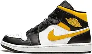 [Nike] Jordan Mens Air Jordan 1 Mid 554724 177 Black University Gold - Size 8