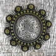 Engraved Berry Concho CON406-A-GLDP