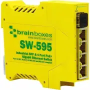 Brainboxes Industrial 1 SFP & 4 Port PoE+ Gigabit Ethernet Switch (sw595)