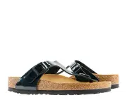 Birkenstock Gizeh Birko-Flor Black Patent Unisex Adult Sandals 0043661-0043663