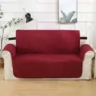 Solid Red 1/2/3 Seater Sofa Cover Quilted Couch Cover Lounge Protector Slipcover