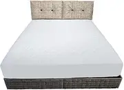 Cotton Mattress Protector, Quilted with Anti-Allergy, Dust Mite Resistant, Soft and Quiet, Breathable (White, 160 x 200 cm)
