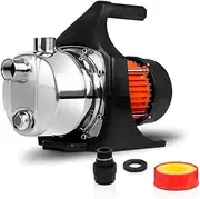 [GIANTZ] Water Pump, 800W Electric High Pressure Garden Pumps Controller Irrigation for Pool Pond Tank Home Farm, Portable Automatic Switch Anti-rust Stainless Steel Body Black