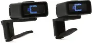 D'Addario PW-CT-12TP Micro Headstock Tuner (2-pack) (3-pack) Bundle