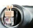Cute & Handy Square Glass Car Diffuser + Wooden Ball Reed Minimal Essential Oil